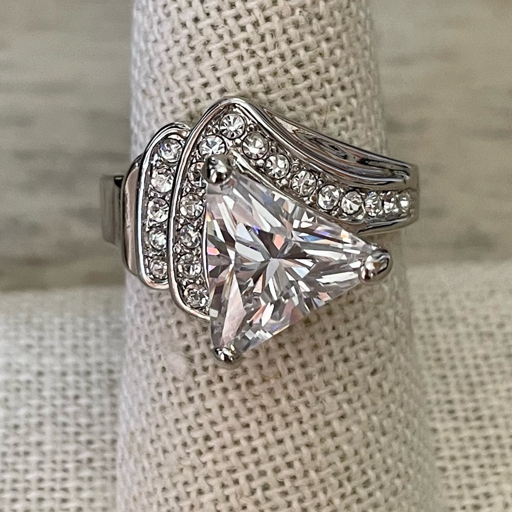 Beautiful Radiant Trillion CZ Ring — Last one!